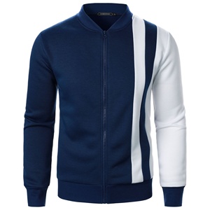Suéter cárdigan informal para hombre con cuello levantado estilo cremallera patrón <span class=keywords><strong>de</strong></span> temporada <span class=keywords><strong>de</strong></span> otoño <span class=keywords><strong>tipo</strong></span> nueva chaqueta <span class=keywords><strong>de</strong></span> color con cuello <span class=keywords><strong>de</strong></span> cremallera - Product Image 5
