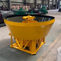 Broyeur à moulin à bacs humides à fonctionnement stable, combiné avec un équipement d'amalgamation pour le traitement de la séparation des minerais métalliques