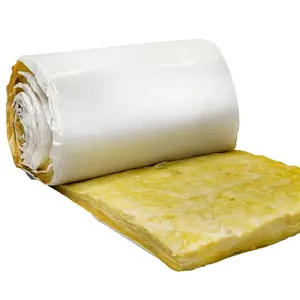 ISOKING Fiberglass Glass Wool Insulation Rolls Heat Insulation Glasswool Material lana de vidrio rollo