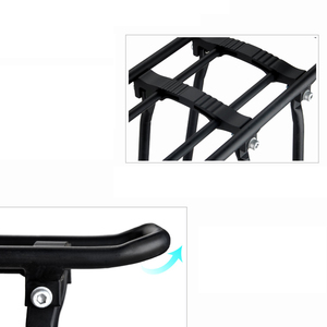 Porte-bagage en acier noir mat, pour vélo, pièces <span class=keywords><strong>remorque</strong></span>, porte-bagage - Product Image 2