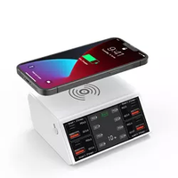 Chargeur Usb c intelligent multi-ports pour téléphone portable Charge rapide QC 3.0 PD 100w Station de charge Usb avec écran LCD