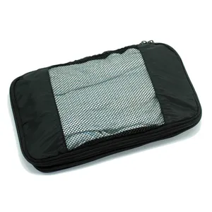 Conjunto de sacos organizadores de viagem para viagem, cubos de bagagem de grande capacidade, 3 peças à prova d'água, sacola para lavar roupa, design personalizado