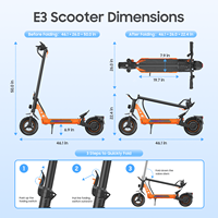 Scooter électrique pliable Tufront 1000W 48V 13ah, puissant et rapide, tout-terrain, pour adultes