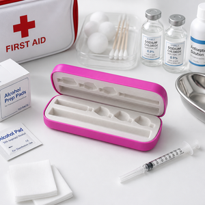 Estuche Reutilizable <span class=keywords><strong>para</strong></span> Pluma de <span class=keywords><strong>Insulina</strong></span> de PU, Caja de Almacenamiento Médico Portátil de Carcasa Rígida con 4 Ranuras <span class=keywords><strong>para</strong></span> Agujas, <span class=keywords><strong>Precio</strong></span> de Fábrica - Product Image 4