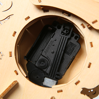 Perlengkapan Kerajinan DIY Jam Dinding 3D Puzzle Kayu Potongan Laser Pasokan Massal