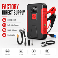 YUXU TM16F Démarreur de Voiture Multifonctionnel 2000A avec Pompe à Air Intégrée, Éclairage d'Urgence et Chargement USB-A