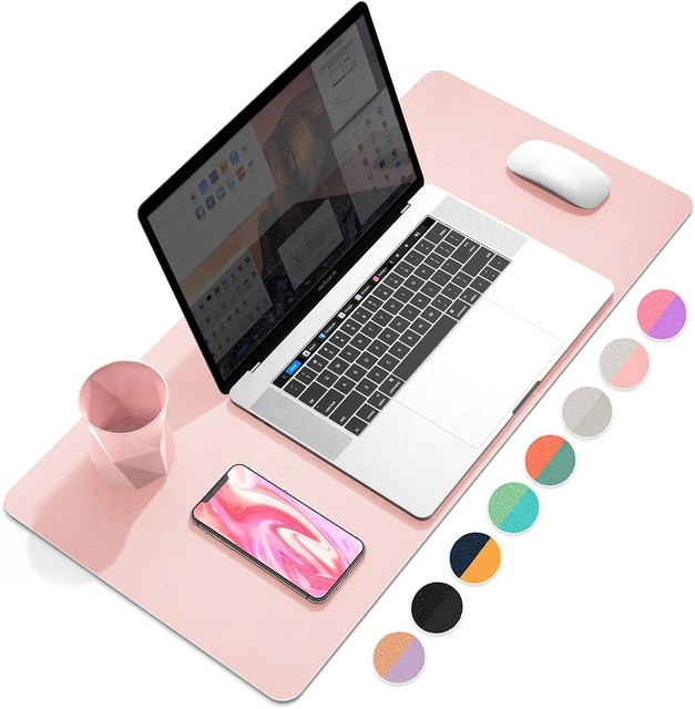 Leather Desk Pad Protector Office Non-Slip PU Leather Waterproof Laptop Desk Pad