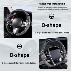 3 Fundas de <span class=keywords><strong>Volante</strong></span> de Fibra de Carbono Brillante para <span class=keywords><strong>Toyota</strong></span> <span class=keywords><strong>Prius</strong></span> Pirem, Diseño Antideslizante, Agarre Deportivo - Product Image 5