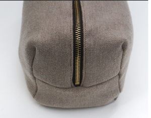 Merino Wool Heather Gray Knitted Cosmetic Bag Zipper <b>Makeup</b> Pouch Toiletry <b>Case</b> Travel Organizer - Product Image 4