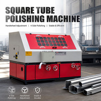 Nouvelle machine de polissage automatique pour tubes carrés en acier inoxydable, ponceuse à bande abrasive pour tuyaux rectangulaires, moteur de polisseuse