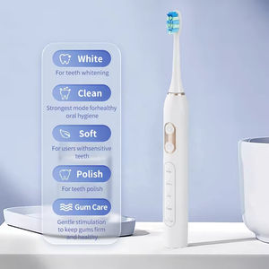 Brosse à dents électrique sonique rechargeable professionnelle avec poils en nylon doux, étanche IPX7, usage domestique, fabricant chinois - Product Image 3