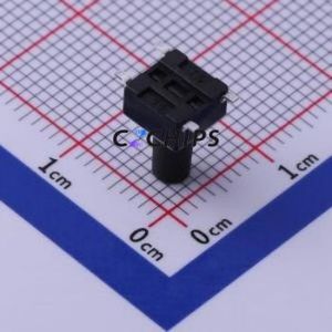 TS-1102S-B-M-B Tactile Switch SMD-4P,6x6mm Switch Single Pole Single Throw Round Button 1.6N Vertical Mount - Product Image 2