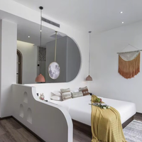 Conception d'intérieur d'appartement de luxe sur mesure, dessin CAO 2D, rendu 3D pour projet hôtelier