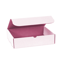 Logo personnalisé Carton Littérature Produit Rose Paquet de papier d'expédition Basse quantité minimale de commande ondulé Mailer Kraft Boîtes d'Emballage