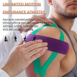 Rouleau de ruban de kinésiologie personnalisable de 35 m, ruban <span class=keywords><strong>K</strong></span> non coupé pour le soutien du <span class=keywords><strong>genou</strong></span> et le soulagement de la douleur musculaire, vente en gros en vrac pour les professionnels de la santé - Product Image 4