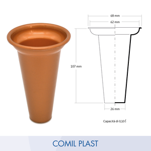 Meilleures ventes : Anneau de remplacement en plastique pour vase, style européen niche, pour mausolée et crypte, moulé par injection, couleur cuivre, hauteur 4.2 - Product Image 3