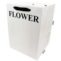 Sac Cadeau de Luxe en Gros, Carré, en Papier Blanc pour Bouquets de Fleurs