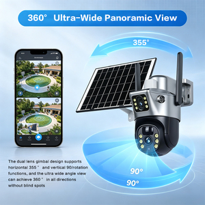 V380 Solar AI Smart Detection <b>Camera</b> Outdoor Security <b>Camera</b> 6MP Dual-lens with IP65 8W Solar & Built-in Battery - Product Image 2
