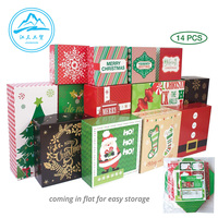 Boîte cadeau de Noël personnalisée carrée/rectangulaire en carton recyclé, emballage de luxe pour bijoux, chocolats, bonbons, papier couché