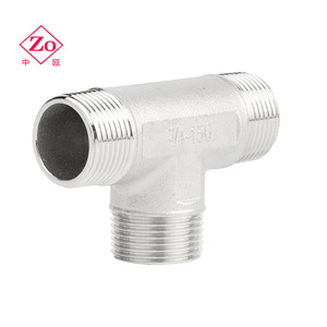 Conector en T de Rosca Hembra de Acero Inoxidable 304 para Calentadores de Agua a Gas, Adaptadores y Conectores - Product Image 1