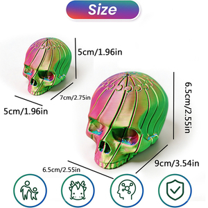 Juguete Antiestrés de Calavera Articulada Impresa en 3D, Giratoria y Deslizante - Product Image 2