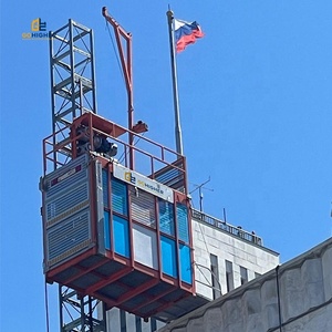 Monte-charge de chantier à cage unique Sc100, élévateur de matériaux, élévateur de passagers à crémaillère et pignon, série sc, monte-charge industriel chinois pour marchandises et passagers - Product Image 4