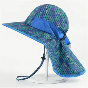Topi Matahari Penutup Leher untuk Anak Perempuan Anak Laki-laki Balita Anak-anak Warna-warni Murah Topi Ember Luar Ruangan Pantai Topi Pelindung Matahari