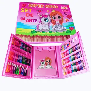 Deluxe Wooden Art Set,ARTOYS Crafts Drawing Painting Dominican