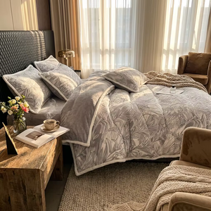 Juego de Ropa de Cama de Terciopelo Lácteo con Grabado 3D Personalizado, Ultra Suave, Antiestático, Grueso y Afelpado, del Mejor Proveedor para el Hogar - Product Image 1