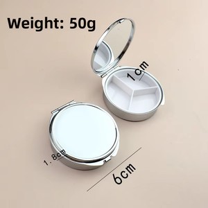 Caja de Almacenamiento Redonda de Metal y Plástico para Medicamentos y Joyería, Venta al Por Mayor - Product Image 2