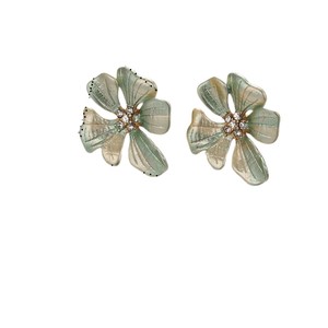 Bague ouverte OZE style euro-américain, en acier inoxydable électroplaqué, avec perle et fleur dégradée multicolore, pour femme - Product Image 5
