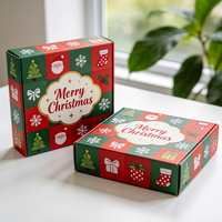 Boîte de Noël à motif écossais avec estampage à chaud de luxe, expédition rapide en 72h, emballage cadeau en carton anti-écrasement
