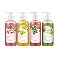 Gel douche Fruits naturels Savon liquide Fruits Nettoyant corporel blanchissant Gel de bain exfoliant pour la peau à l'acide hyaluronique