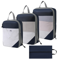 Sacs de rangement de voyage personnalisés pour la mode, lot de 4 pièces, fermeture éclair, légers, imperméables, compressibles, pour bagages d'extérieur