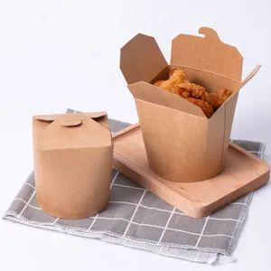Caja de Papel Cuadrada Recubierta, Impermeable, con Laminado Mate, Desechable, Ecológica, para Alimentos, Fideos, Comida para Llevar, <span class=keywords><strong>Sushi</strong></span> - Product Image 1