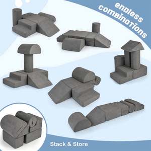 Blocs de mousse personnalisés pour enfants en bas âge, 6 pièces, aire de jeux intérieure, équipement de jeu souple pour bébé, salle de sport d'escalade, fabriqué pour les enfants, escalade souple - Product Image 5