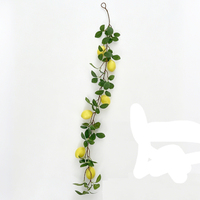 Guirlande de citrons artificiels en gros, 0,9 m - 1,8 m, fausses branches de citron suspendues pour décoration de fête champêtre