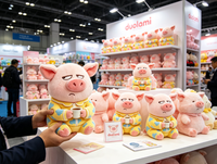 Peluche en forme de cochon rose, douce et rembourrée, pour cadeau promotionnel, peluche personnalisée