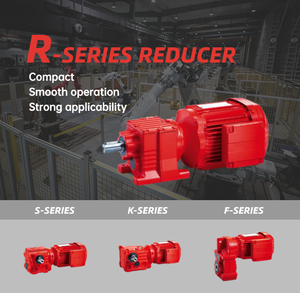 Réducteur de vitesse hélicoïdal rouge avec moteur pour usage industriel, réducteur d'engrenages personnalisé R57 R67 Série R Allemagne - Product Image 2