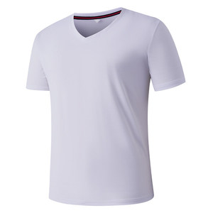 T-Shirt da Uomo con Scollo a V Personalizzabile, Anti-Restringimento e Anti-Piega, Top Casual Base per Uso Quotidiano, Ricamo Personalizzato, Etichetta Privata - Product Image 3