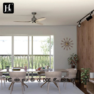 65 inch large LED <b>ceiling</b> fan with 6-speed <b>remote</b> <b>control</b> for home decoration, DC motor, solid wood blades, electric - Product Image 3