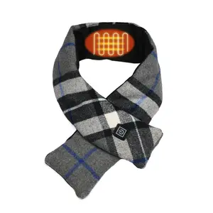 Adjustable 3 Temperature Self Smart Heating Scarf Men Winter USB Charging Constant Temperature Rechargeable Heated Scarves
