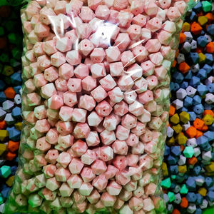 Cuentas de Silicona de Grado Alimenticio para la Dentición de Bebés, Venta Caliente 2025, Cuentas de Silicona Hexagonales de 14 mm y 17 mm, Cuentas de Silicona Sueltas al por Mayor - Product Image 6