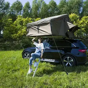 Usine 1-2 personne pliant Soft Shell Oxford voiture tente de toit pour Camping en plein air voyage léger tente de toit de voiture