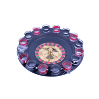 Roulette russe jeu à boire avec 16 verres à liqueur Roulette jeu à boire jeu de barre pour adulte tourner la roue jeu de fête