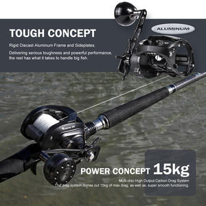 <span class=keywords><strong>Moulinet</strong></span> de pêche NOEBY Leisure X5 Predator Pike Bastcasting, moulinets de pêche en eau salée avec engrenage de transmission robuste pour la pêche - Product Image 3