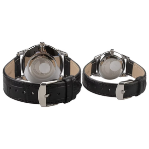 Relojes de Pareja Populares, Reloj de Cuero de Alta Calidad con Movimiento de Cuarzo, Clásico, Moderno, Simple, Resistente al Agua 3ATM - Product Image 4