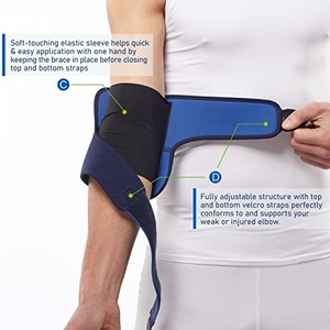 Coudières de compression de sport Manchon de bras Respirant Néoprène Haltérophilie Soutien de <span class=keywords><strong>basket</strong></span>-ball pour femmes et hommes - Product Image 4