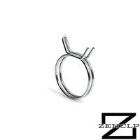 Collier de serrage à ressort double fil, zingué, à tension constante pour tuyau, tube, radiateur automobile, conduite de liquide de refroidissement et de carburant