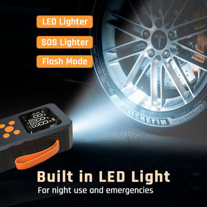 Портативное многофункциональное пусковое устройство 1000А с компрессором и внешним аккумулятором, светодиодным фонарем и насосом для накачивания шин, цифровой бустер для автомобиля - Product Image 6